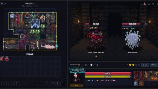 Backpack Dungeon Gameplay Screenshot